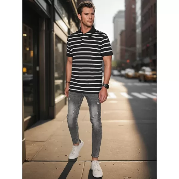  Herren t -Shirt mit einem Kragen DSTREET PX0636 SCHWARZ 