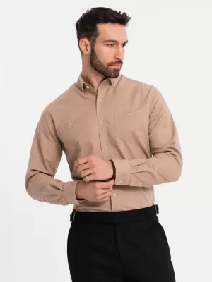 Hemd OMBRE OM-SHCS-0134 HELLBRAUN