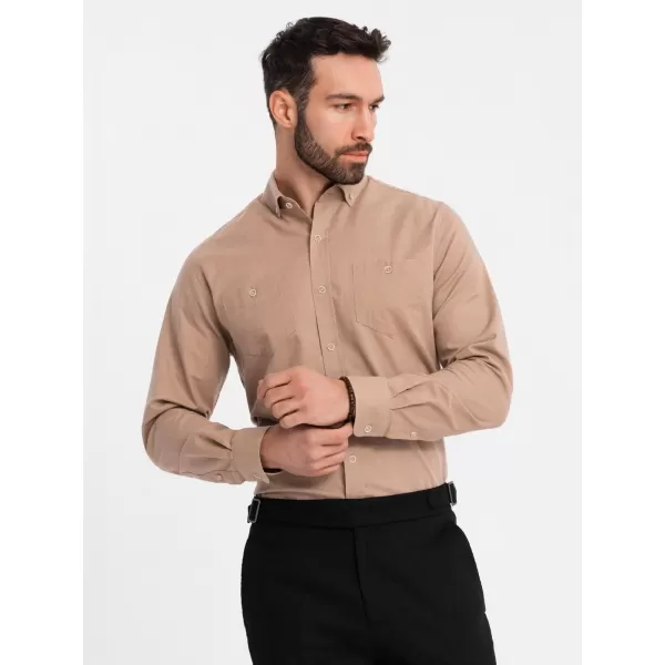  Hemd OMBRE OM-SHCS-0134 HELLBRAUN 