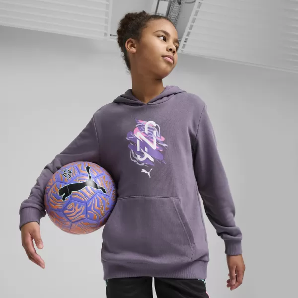  Baby Sweatshirt PUMA NEYMAR JR CREATIVITYHOODIEJR 660100_01 LILA HOLZKOHLE 