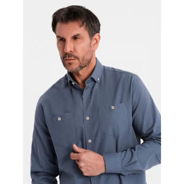  Hemd OMBRE OM-SHCS-0134 BLAU 