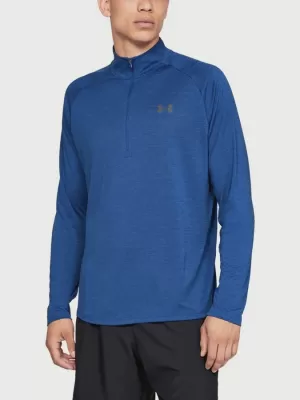 Herren-T-Shirt UNDER ARMOUR TECH 1/2 ZIP 2.0 1328495-400 BLAU