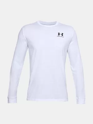 Herren-T-Shirt UNDER ARMOUR SPORTSTYLE LEFT CHEST LS 1329585-100 WEIß
