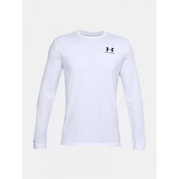  Herren-T-Shirt UNDER ARMOUR SPORTSTYLE LEFT CHEST LS 1329585-100 WEIß 