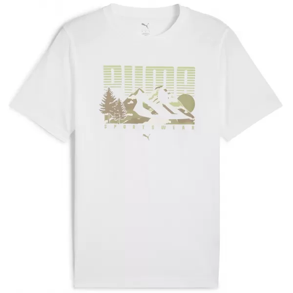  Herren-T-Shirt PUMA GRAPHICS MOUNTAIN TEE 684828_02 PUMA WEIß 
