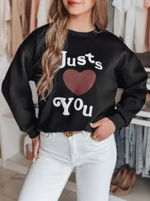 Damen Sweatshirt DSTREET JUST LOVE YOU BY1472 SCHWARZ