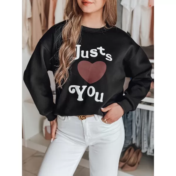  Damen Sweatshirt DSTREET JUST LOVE YOU BY1472 SCHWARZ 