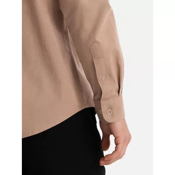  Hemd OMBRE OM-SHCS-0134 HELLBRAUN 