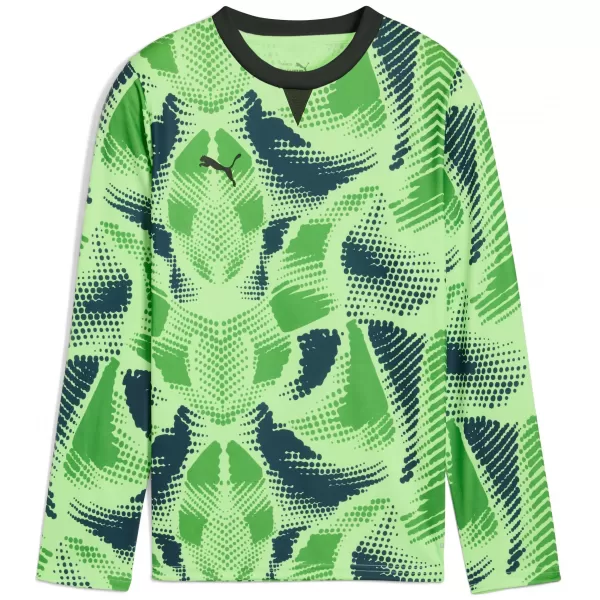  Kindertrikot PUMA TEAMTARGET GK LS JERSEY JR 706521_20 FIZZY LIME / SPRUDELER LIMETTEN / PUMA SCHWARZ 