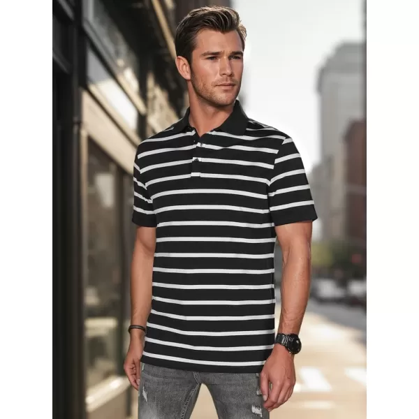  Herren t -Shirt mit einem Kragen DSTREET PX0636 SCHWARZ 