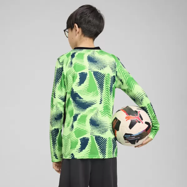  Kindertrikot PUMA TEAMTARGET GK LS JERSEY JR 706521_20 FIZZY LIME / SPRUDELER LIMETTEN / PUMA SCHWARZ 