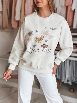 Damen Sweatshirt DSTREET PINKNOTE BY1501 HELLGRAU