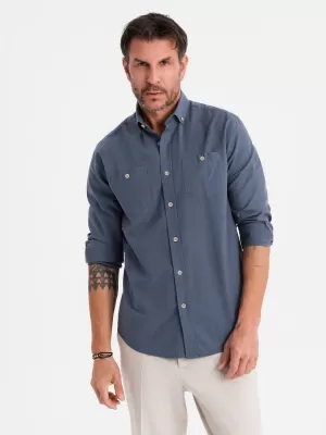 Hemd OMBRE OM-SHCS-0134 BLAU