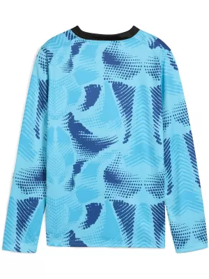 Kindertrikot PUMA TEAMTARGET GK LS JERSEY JR 706521_02 BRIGHT AQUA / HELLES AQUA / PUMA WEIß