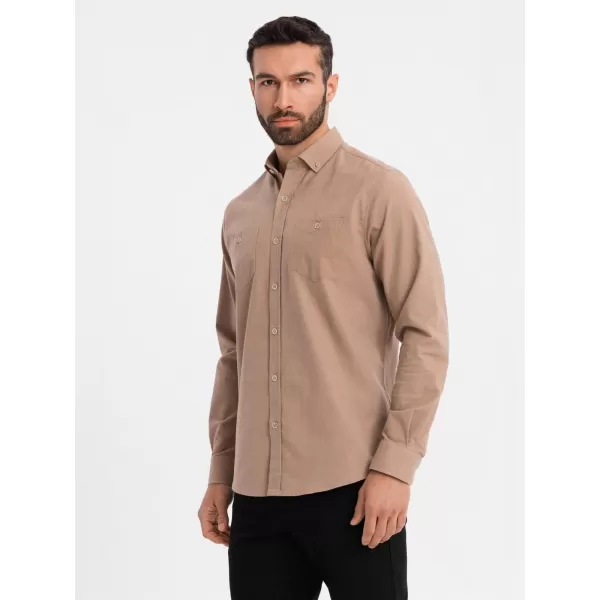  Hemd OMBRE OM-SHCS-0134 HELLBRAUN 