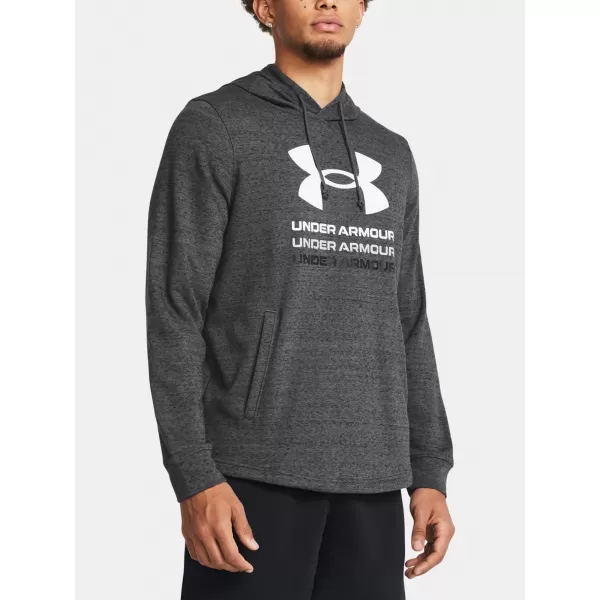  Herren-Sweatshirt UNDER ARMOUR RIVAL TERRY GRAPHIC HOOD 1386047-025 GRAU 