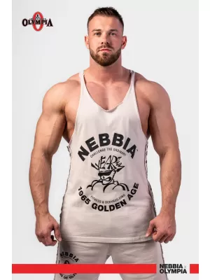 Gewaschener Muscle-Back-String GOLDEN AGE 791 HELLGRAU Nebbia