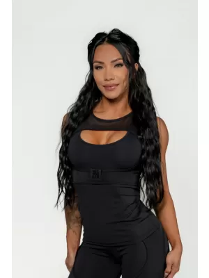 Damen-Kompressions-Tanktop INTENSE Ultra 835 Gold BLACK Nebbia