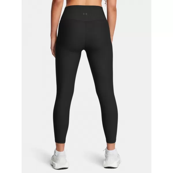  Leggings für Damen UNDER ARMOUR MERIDIAN RIB ANKLE LEG 1386467-001 SCHWARZ 