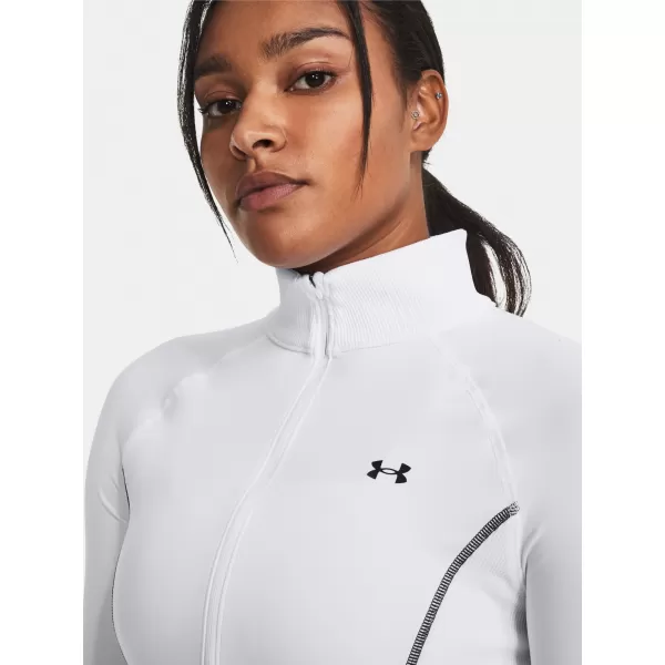  Damen-T-Shirt UNDER ARMOUR TRAIN CW 1/2 ZIP 1379886-100 WEIß 