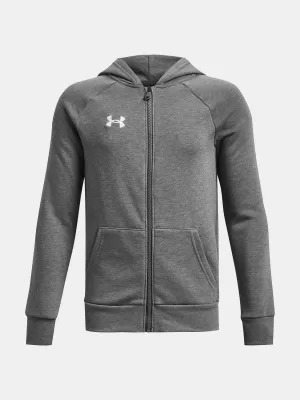 Jungen-Sweatshirt UNDER ARMOUR RIVAL FLEECE FZ HOODIE 1379794-025 GRAU