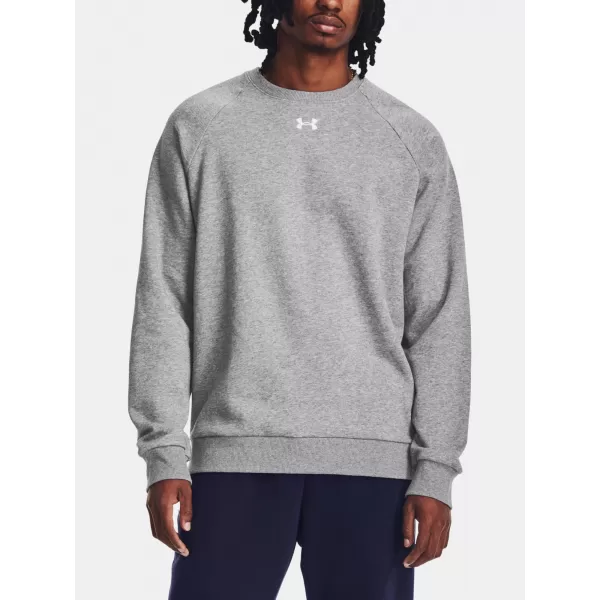  Herren-Sweatshirt UNDER ARMOUR RIVAL FLEECE CREW 1379755-025 GRAU 