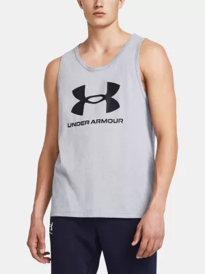 Herren-Tanktop UNDER ARMOUR SPORTSTYLE LOGO TANK 1382883-035 GRAU