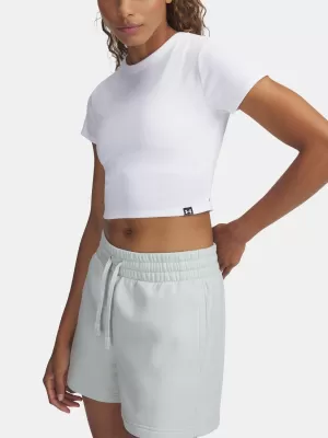 Damen-T-Shirt UNDER ARMOUR RIVAL RIB BABY TEE 6000264-100 WEIß