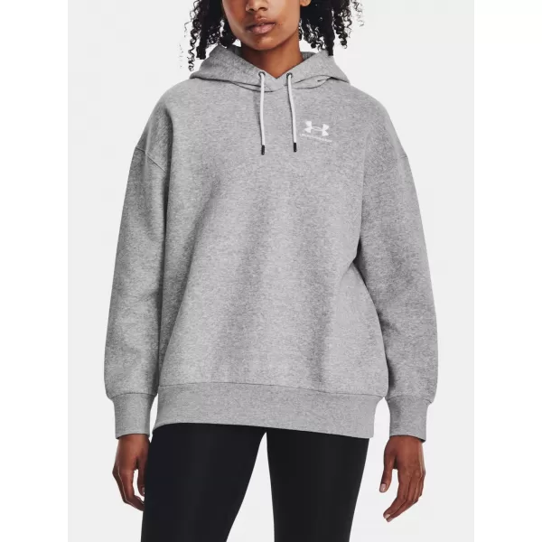  Damen-Sweatshirt UNDER ARMOUR ESSENTIAL FLC OS HOODIE 1379495-012 GRAU 
