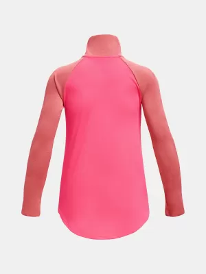 Mädchen-T-Shirt UNDER ARMOUR TECH GRAPHIC 1/2 ZIP 1377586-683 ROSA
