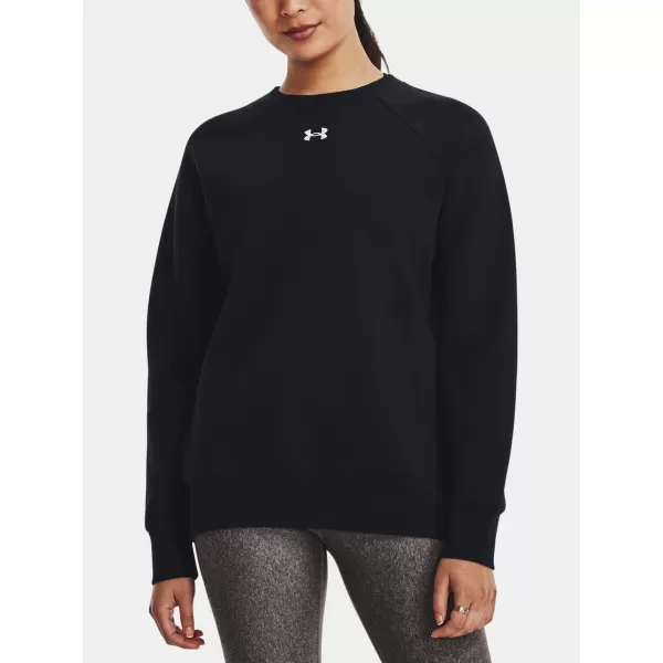  Damen-Sweatshirt UNDER ARMOUR RIVAL FLEECE CREW 1379508-001 SCHWARZ 
