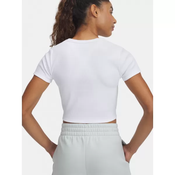  Damen-T-Shirt UNDER ARMOUR RIVAL RIB BABY TEE 6000264-100 WEIß 