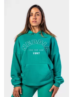 Übergroßes Kapuzensweatshirt GYM RAT 256 GREEN Nebbia