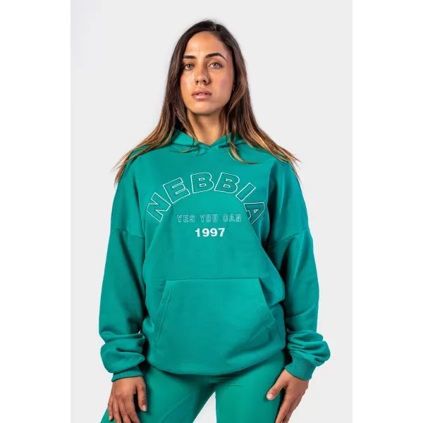  Übergroßes Kapuzensweatshirt GYM RAT 256 GREEN Nebbia 