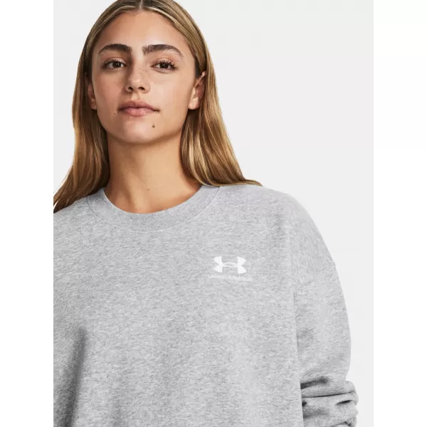  Damen-Sweatshirt UNDER ARMOUR ESSENTIAL FLC OS CREW 1379475-012 GRAU 
