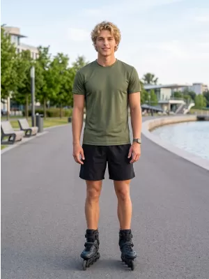 Herren -funktionales Hemd ALTISPORT NoPrint NP/ALM421 KHAKI