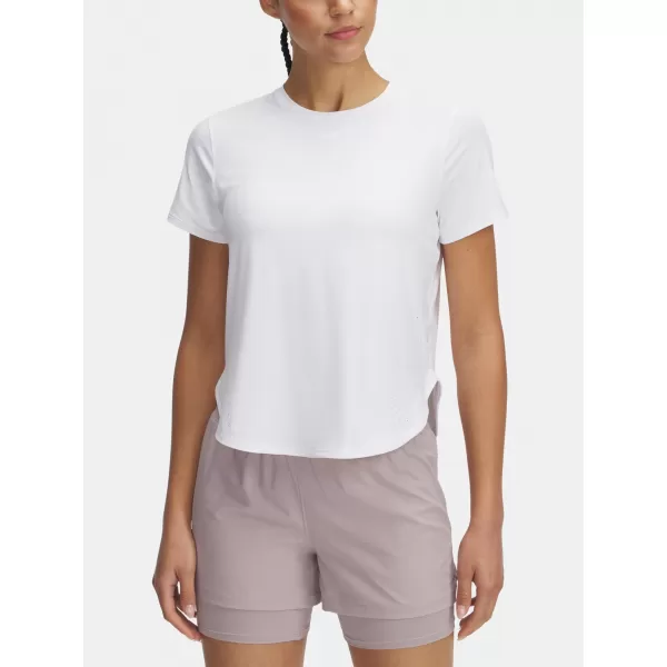  Damen-T-Shirt UNDER ARMOUR LAUNCH ELITE SHORTSLEEVE 1389564-100 WEIß 