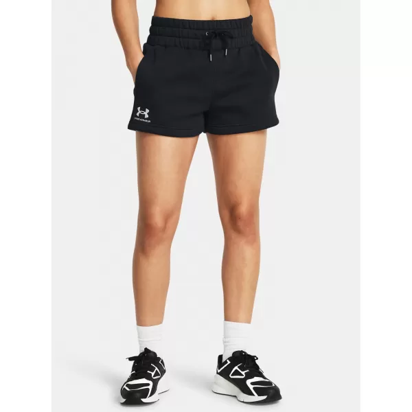  Damen-Shorts UNDER ARMOUR ICON FLEECE BOXER SHORTS 1382725-001 SCHWARZ 