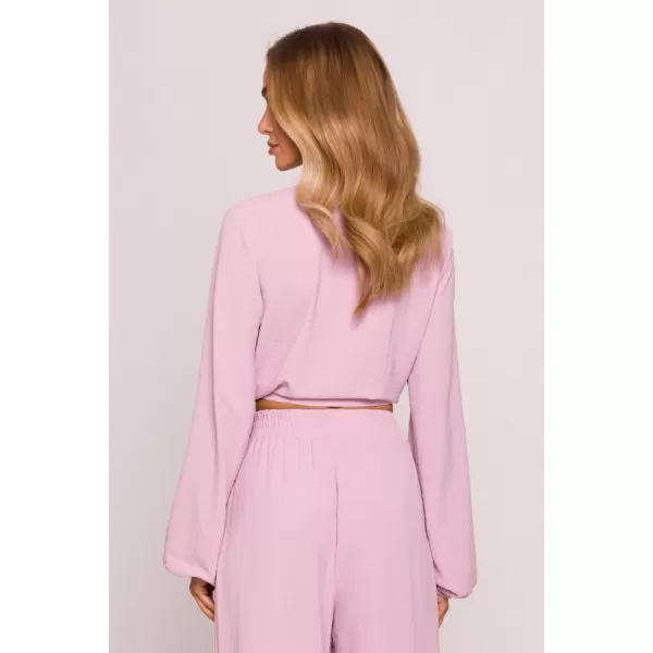  Crop-Top für Damen MOE M861 KREPPROSA 