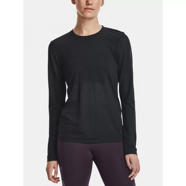  Damen-T-Shirt UNDER ARMOUR SEAMLESS STRIDE LS 1375699-001 SCHWARZ 