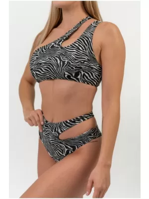 SÃO GONÇALO Bikinioberteil – Zebra 764 WHITE Nebbia