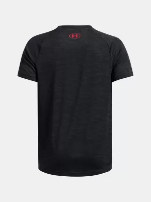 T-Shirt für Jungen UNDER ARMOUR TECH TEXTURED SS 1382790-003 SCHWARZ