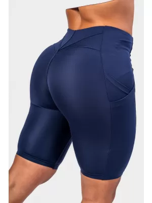 GYM THERAPY 628 DUNKELBLAU Nebbia 10-Zoll-Radhose mit hoher Taille