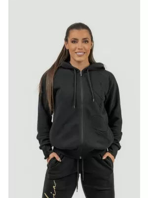 Damen-Sport-Hoodie INTENSE Signature 845 BLACK Nebbia