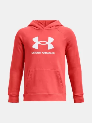Jungen-Sweatshirt UNDER ARMOUR RIVAL FLEECE BL HOODIE 1379791-690 ROT