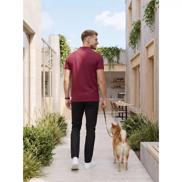  Herren t -Shirt mit einem Kragen ALTISPORT NoPrint NP/ALM302 GRANAT 