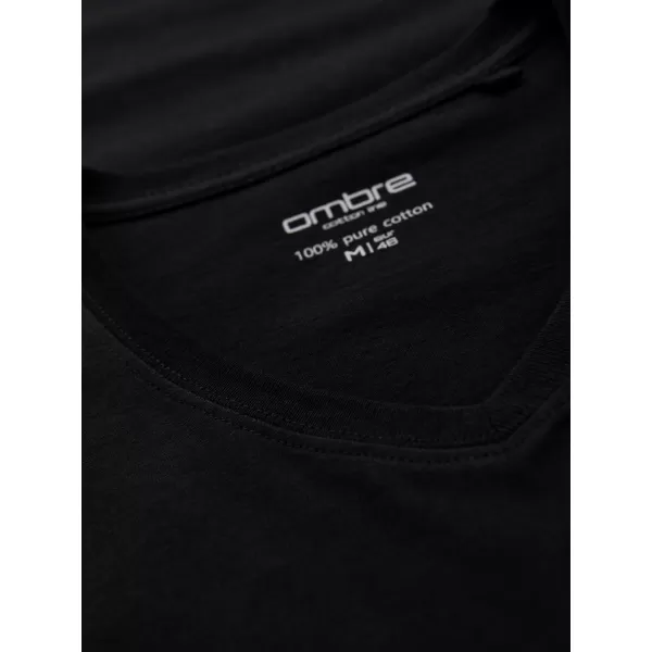  Hemd OMBRE OM-TSBS-0237 SCHWARZ 