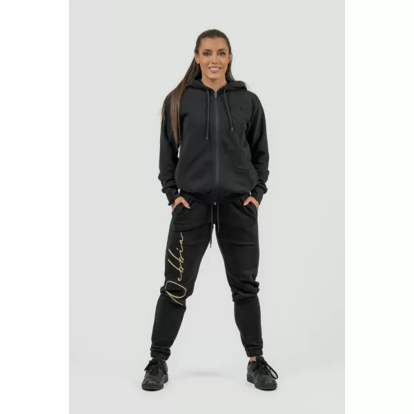  Damen-Sport-Hoodie INTENSE Signature 845 BLACK Nebbia 