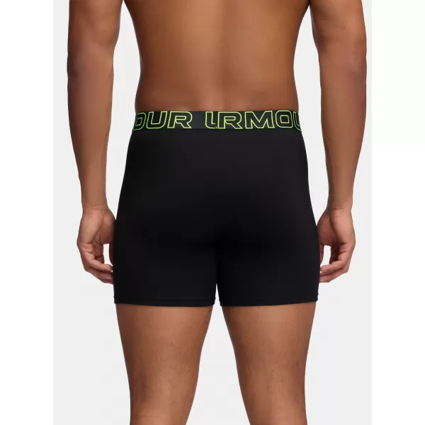  Herren-Boxershorts UNDER ARMOUR M PERF COTTON 6IN (3KS) 1383889-004 SCHWARZ 