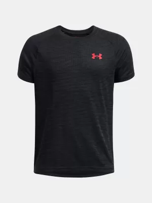 T-Shirt für Jungen UNDER ARMOUR TECH TEXTURED SS 1382790-003 SCHWARZ